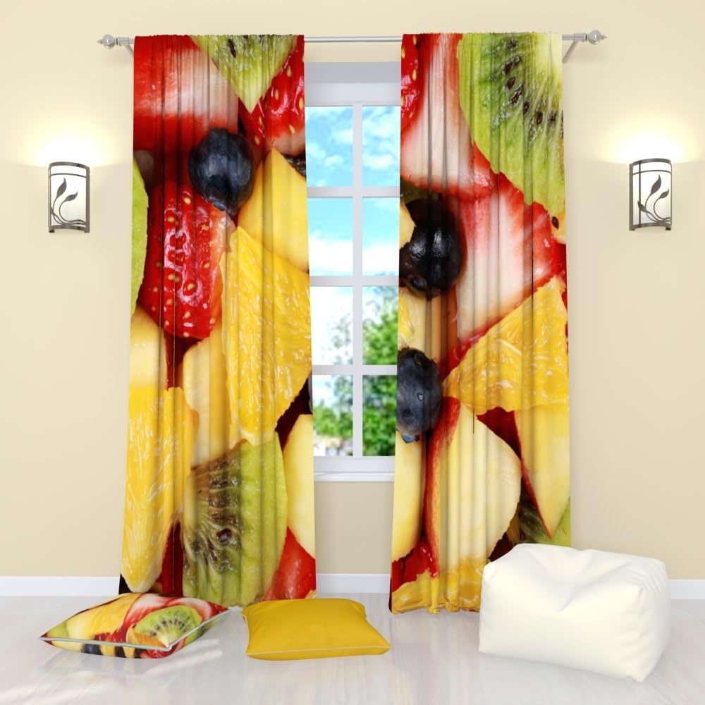 Factory4me Kitchen Curtains Collection Fruit Mix. Window
