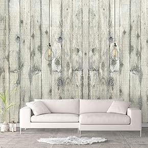 Wall Murals for Bedroom Beautiful Wood Feature Industrial Removable Wallpaper Peel and Stick Wall Stickers - 66x96 inches