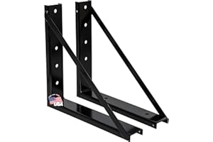 BUYERS PRODUCTS COMPANY Buyers Products 1701006 Formed Welded Black Steel Mounting Brackets for Underbody Truck Tool Box, Set of 2, 18 x 24, Corrosion Resistant With Universal Hole Pattern For Quick And Easy Mounting