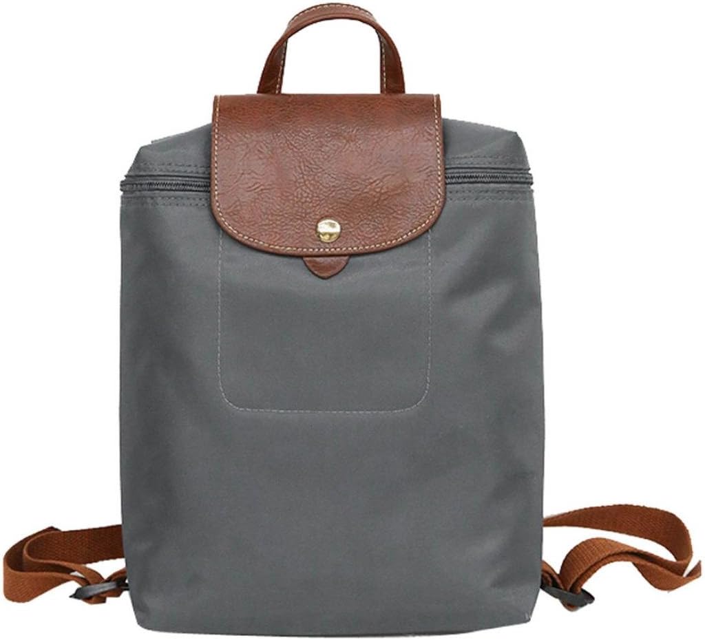 Bags,AIMTOPPY Leisure Travel Nylon Zipper Bag Student Backpack Folding Bag Shoulder Bag (free, Gray)