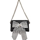 Farm4Far Women Woven Bow-Tie Lace Shoulder Bag