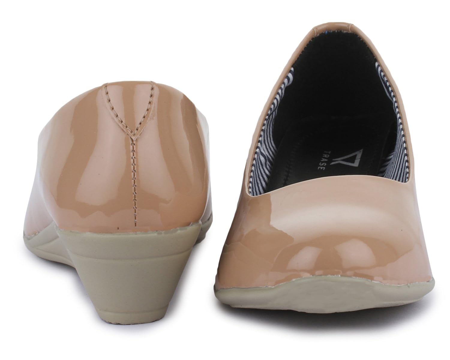 trase black-cream formal shoes for women