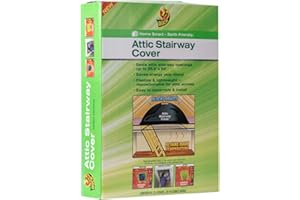 Duck Brand Stairway Attic Cover, Energy Saving Attic Insulation Cover Fits Openings up to 25.5 Inches by 54 Inches for Year-Round Weatherization, Black, 286209