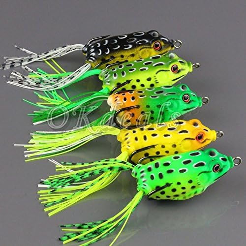 1pc Cute Frog Topwater Fishing Lure Crankbait Hooks Bass Bait Tackle New