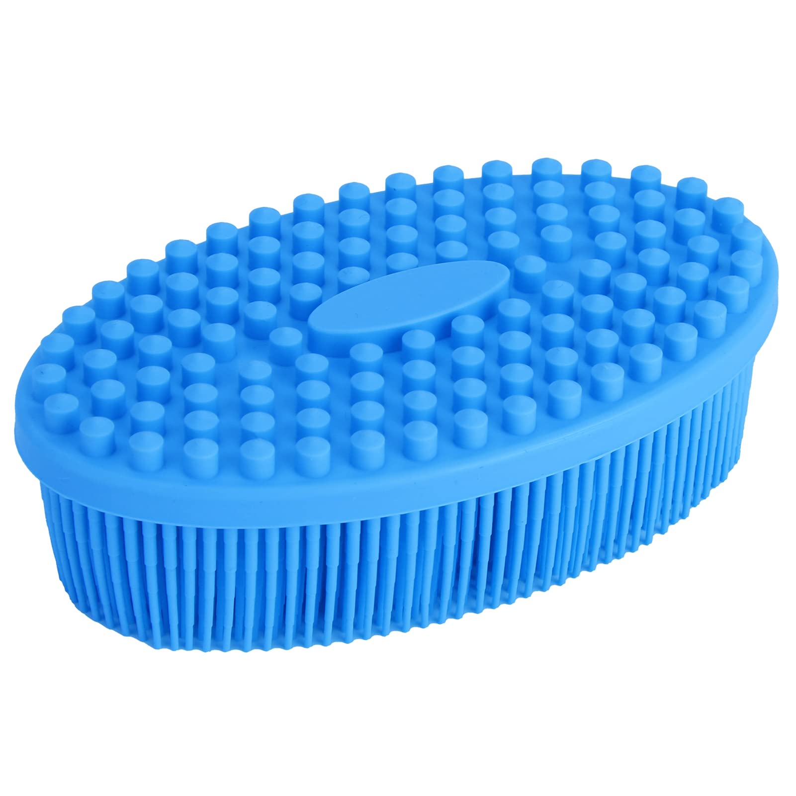 Body Shower Brush, Body Scrubber Men, Silicone Bath Brush, Double‑sided Cleanining Tool Bath Scrubber for Home for Baby Tactile Training(blue)