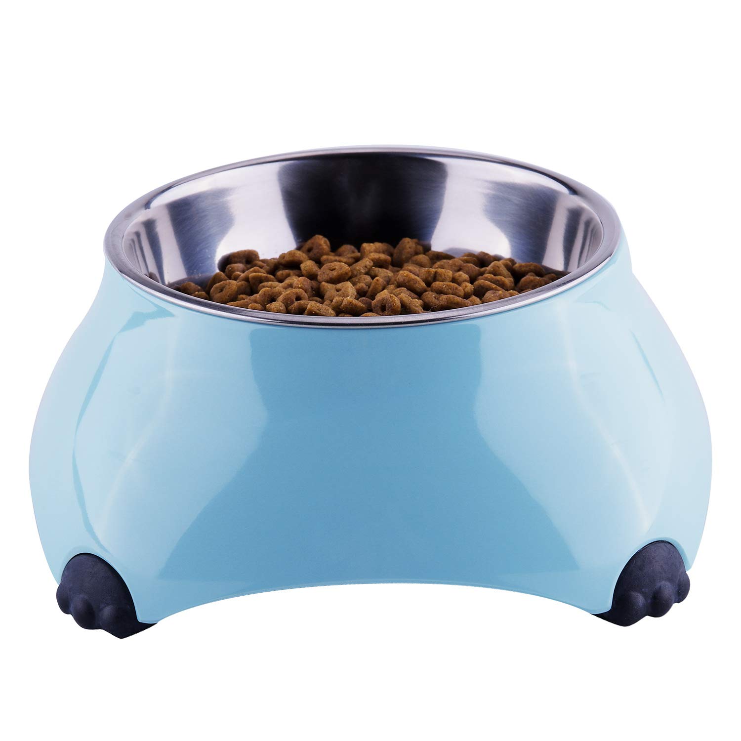 SUPER DESIGN Dog Cat Bowls, Cute Pet Bowl with Melamine Stand and