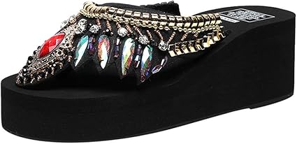 rhinestone flip flops amazon