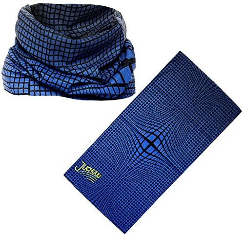 Bandana Headband (2 pieces) Multifunctional 12 in1, Headwear, Tube Scarf, Helmet Liner, Motorcycle Face Mask, Balaclava, Polyester Microfiber 4 color available Blue JUCHUUU