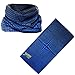 JUCHUUU Bandana Headband (2 Pieces) Multifunctional 12 in1, Headwear, Tube Scarf, Helmet Liner, Motorcycle Face Mask, Balaclava, Polyester Microfiber 4 Color Available Blue