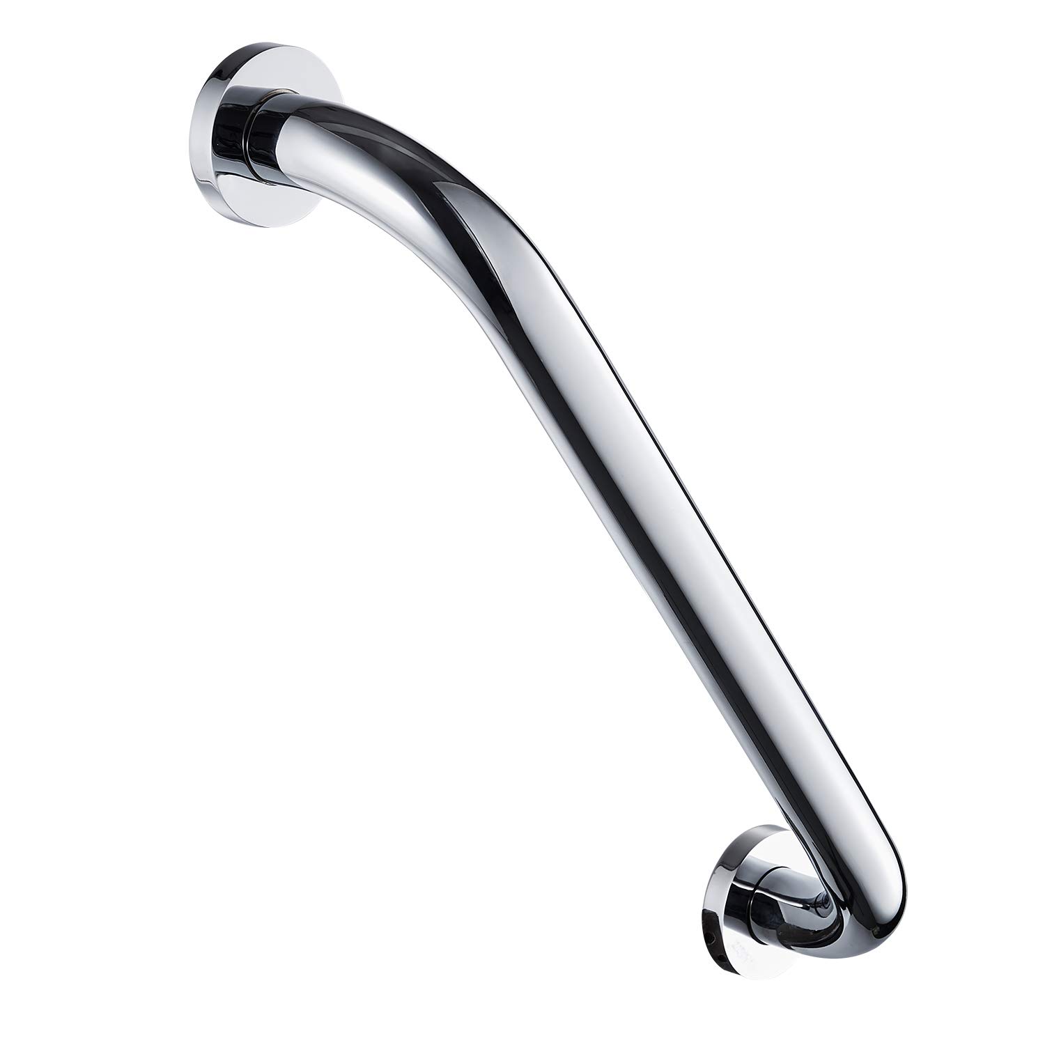 NSODOO Shower Arm Grab Bar for Bathroom Handrail Safety Non-Slip Wall Handle for Bath Toilet Sliding Bars Polished Chrome Brass (40 cm)