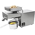 Oil Press Machine, 610W Cold & Hot Press Automatic Electric Oil Maker Extractor for Home, Stainless Steel Household Oil Press Machine for Sunflower Seeds, Flaxseeds, Peanuts