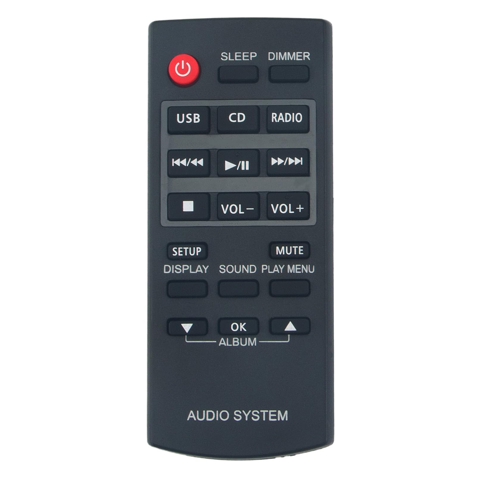 ALLIMITY Replace Remote Control fit for Panasonic HiFi Stystem N2QAYC000060 N2QAYC000080 SC-HC17 SC-HC17EG