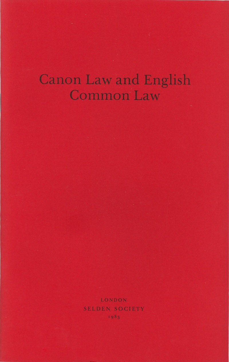 Canon Law And English Common Law R H Helmholz Amazon Com Books