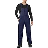 WULFUL Mens Insulated Snow Bibs Waterproof Winter Ski Pants Snowboarding Overalls