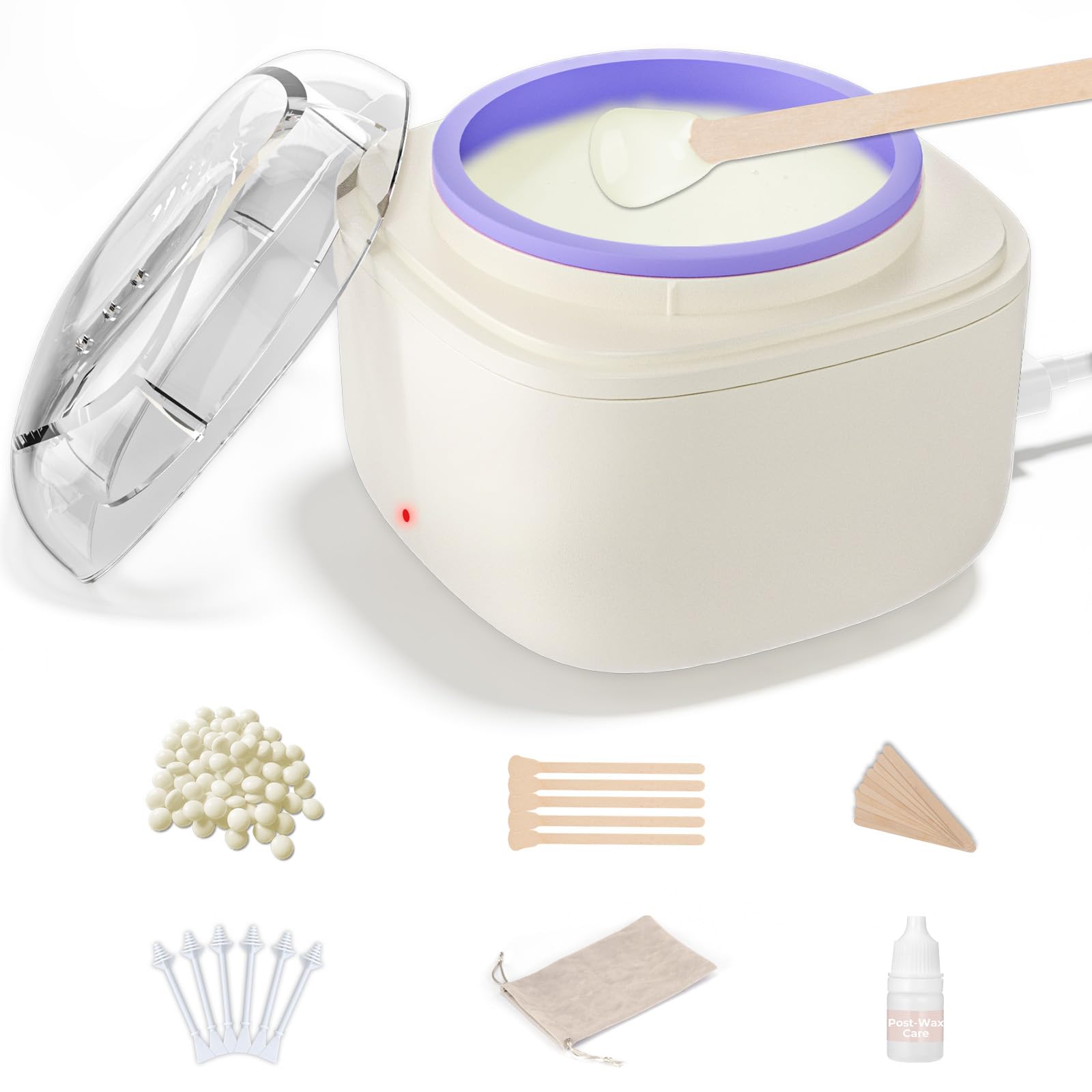Photo 1 of AUZEAL Face Wax Kit for Women, Lip Facial Waxing Kit with 26 Wax Sticks, 100g Waxing Beads, Long Lasting Facial Hair Removal, USB Fast Heat, Smart Constant Temp, Travel or Home Use