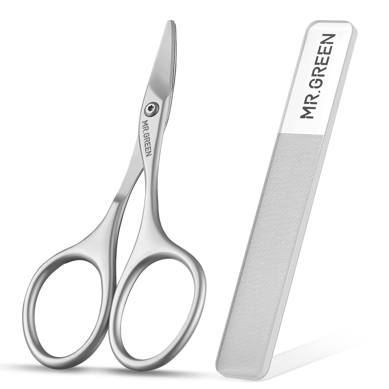 MR.GREEN Baby Nail Clippers Classic Stainless Steel Nail Nail Trimmer Set Portable Newborn Baby Nail Care Tools (Nail Scissors+Glass File)