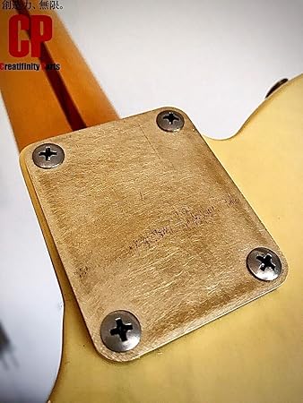 ブラス製 ネックジョイントプレート レリック 3.0mm ストラト・テレキャス等に 新品 真鍮 C3604 CB-NP3
