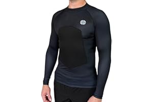 RIBBY SPF 50+ 5mm Padded Rash Guard for Surfing, Boogie, Scuba
