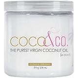 COCO & CO. Organic Pure Extra Virgin Coconut Oil for Hair & Skin, Beauty Grade, 8 Fl Oz (Pack of 1)