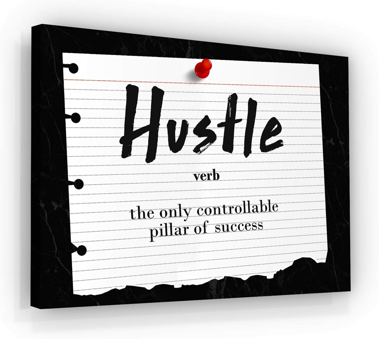 Amazon Com Hustle Verb Office Decor Motivational Wall Art Canvas