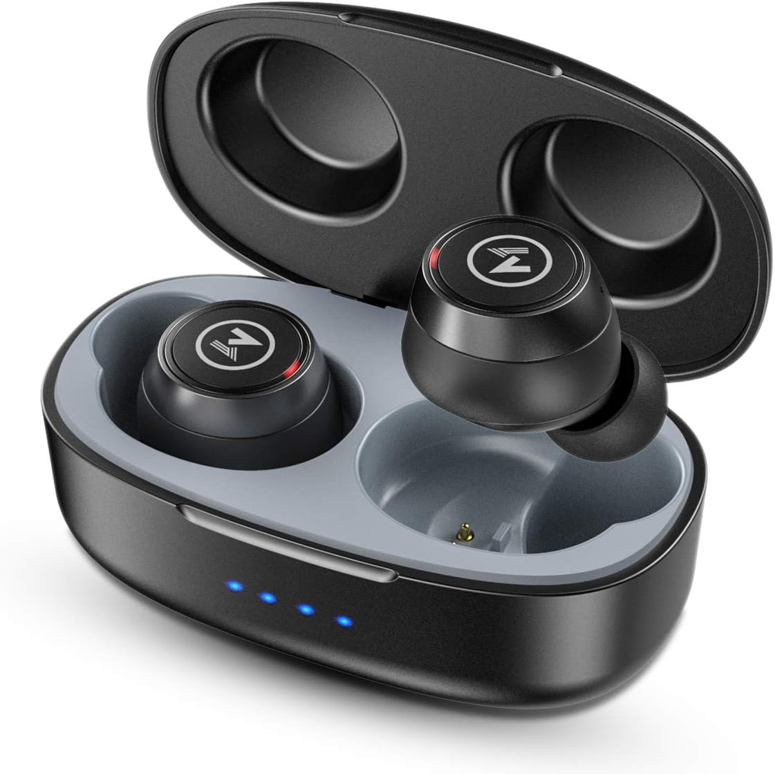 Bluetooth Headphones, 5.0 MOVONE True Wireless Earbuds Stereo Deep Bass Mini Bluetooth Earphones 15H Playtime in Ear Binaural Call Headset with Built in Mic and Charging Case for Sports Running