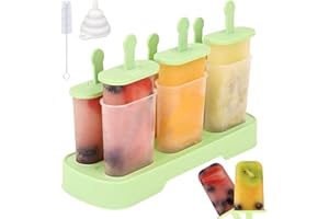 WMKGG Popsicles Molds Set, 6 PCS Ice Pop Mold,Homemade Ice Cream Mould with Sticks, Popsicle Maker(Green)