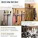 Anybest Utility Mop Broom Holders Wall-Mounted Garden Tool Rack Storage Racks Garage Storage & Organization for Rake or Mop Handles Up To 1.25-Inches with 6 Positions 6 Hooks 2 Tool Platforms