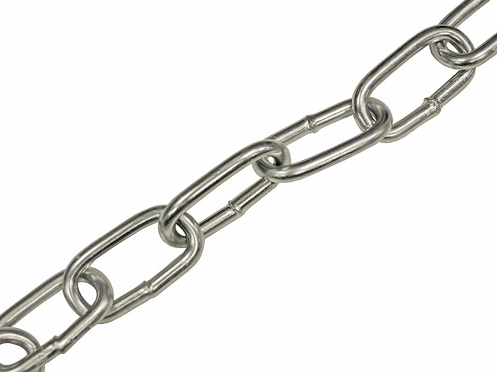 Faithfull Zinc Plated Steel Chain Reel A-Link – Mild Steel Welded, DIN5685, Rust Resistant Link Chain for Securing & General Purpose Use – 2.5 Metre Length, 3mm Dia, 80kg Load Limit