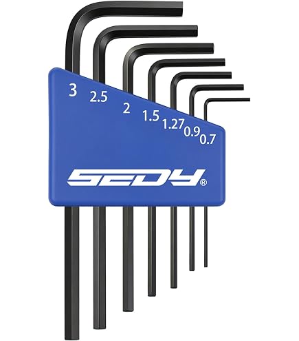 ナナミページ SEDY 7-Piece Mini Hex Key Metric Set, L Shape Allen Wrench, 0.7mm