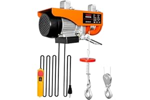 YATOINTO Electric Winch, 440 lbs Material Handling Tool, 110V Electric Hoist with 13ft Remote Control,39.4ft Single Cable Lifting Height & 11.5 Ft Power Cord, Warehouses, Construction Site, Attic