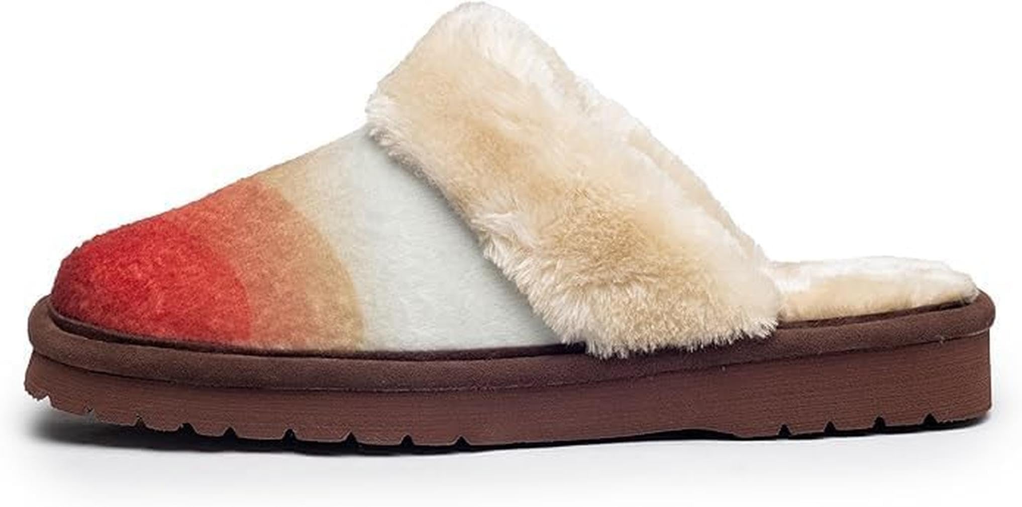 ARIAT Women's Jackie Square Toe Exotic Warm Soft Genuine Suede Leather Indoor Outdoor Slippers with Plush Collar, Sunset, 6 Image