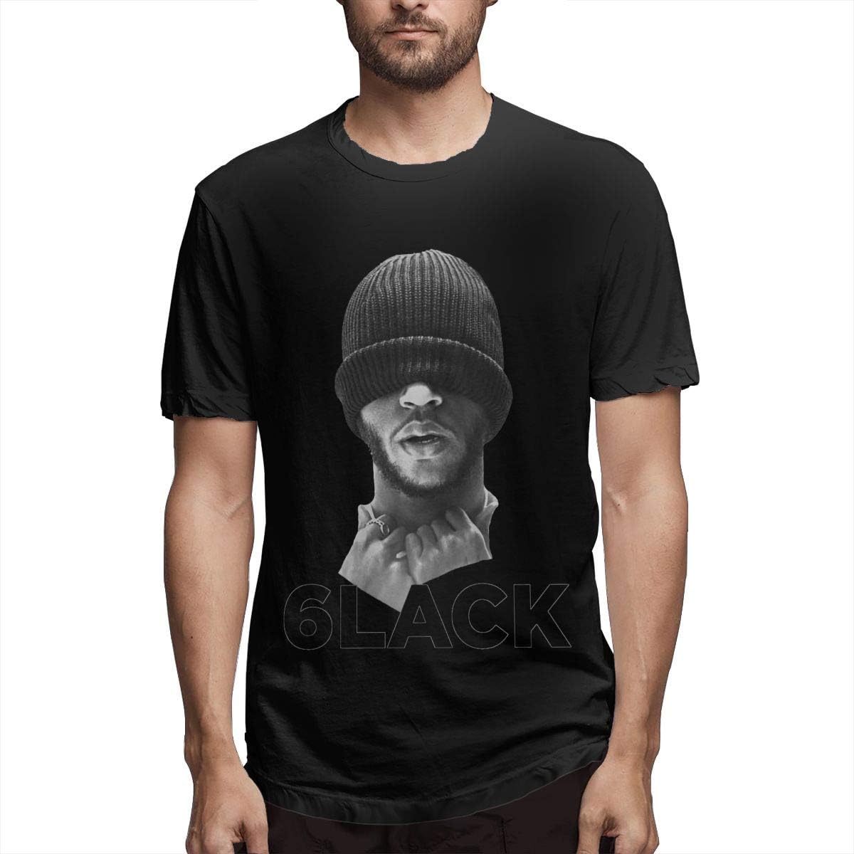 SkyeDana 6LACK Summer Classic Men's Fashion T-Shirt Short Sleeve Print T-Shirt