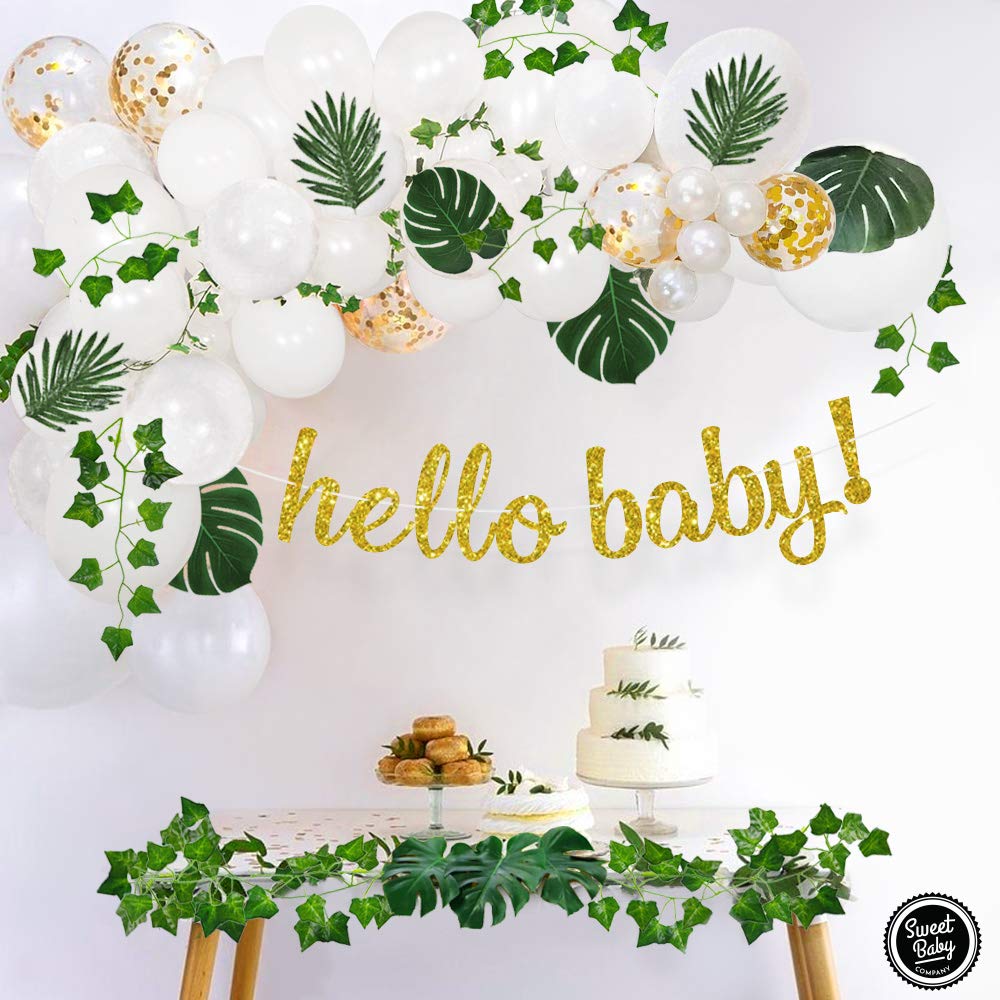 Sweet Baby Co Boho Fake Greenery Baby Shower Decorations Neutral