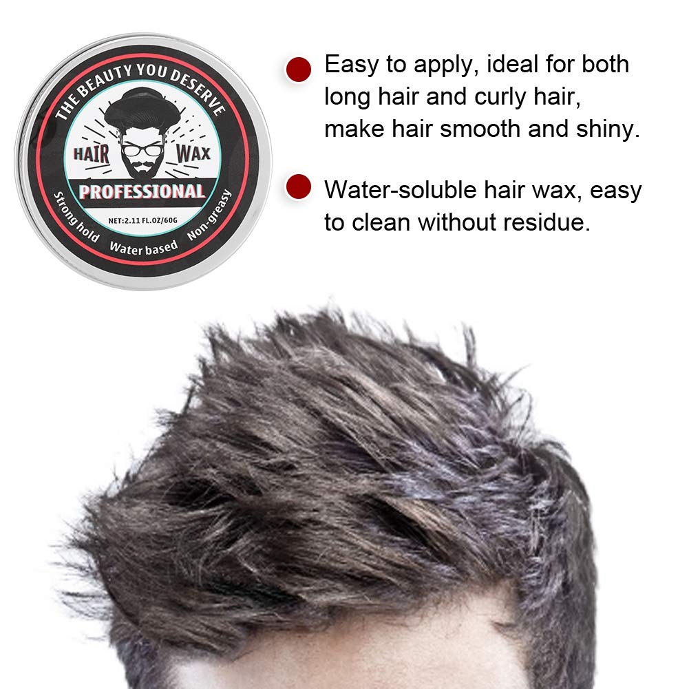 60g Hair Pomade Natural Wax Hair Styling Clay Smooth And Shiny