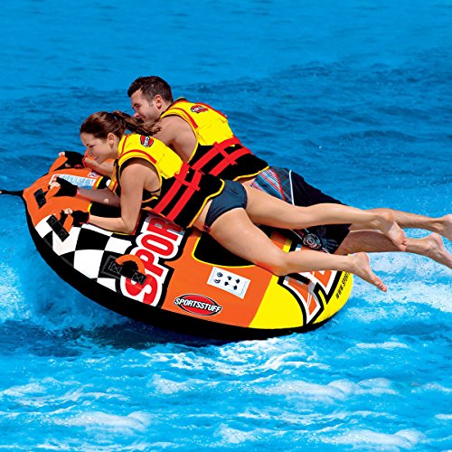 BESTChoiceForYou Stunt Flyer Towable Tube Inflatable Behind Swimming Pool Lounger Lake Raft Outside Float Summer Activity