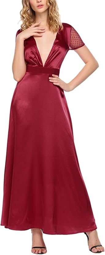 red backless maxi dress