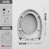 Ibergrif Soft Close Toilet Seat White O Shape Quick Release Adjustable Hinges view 2