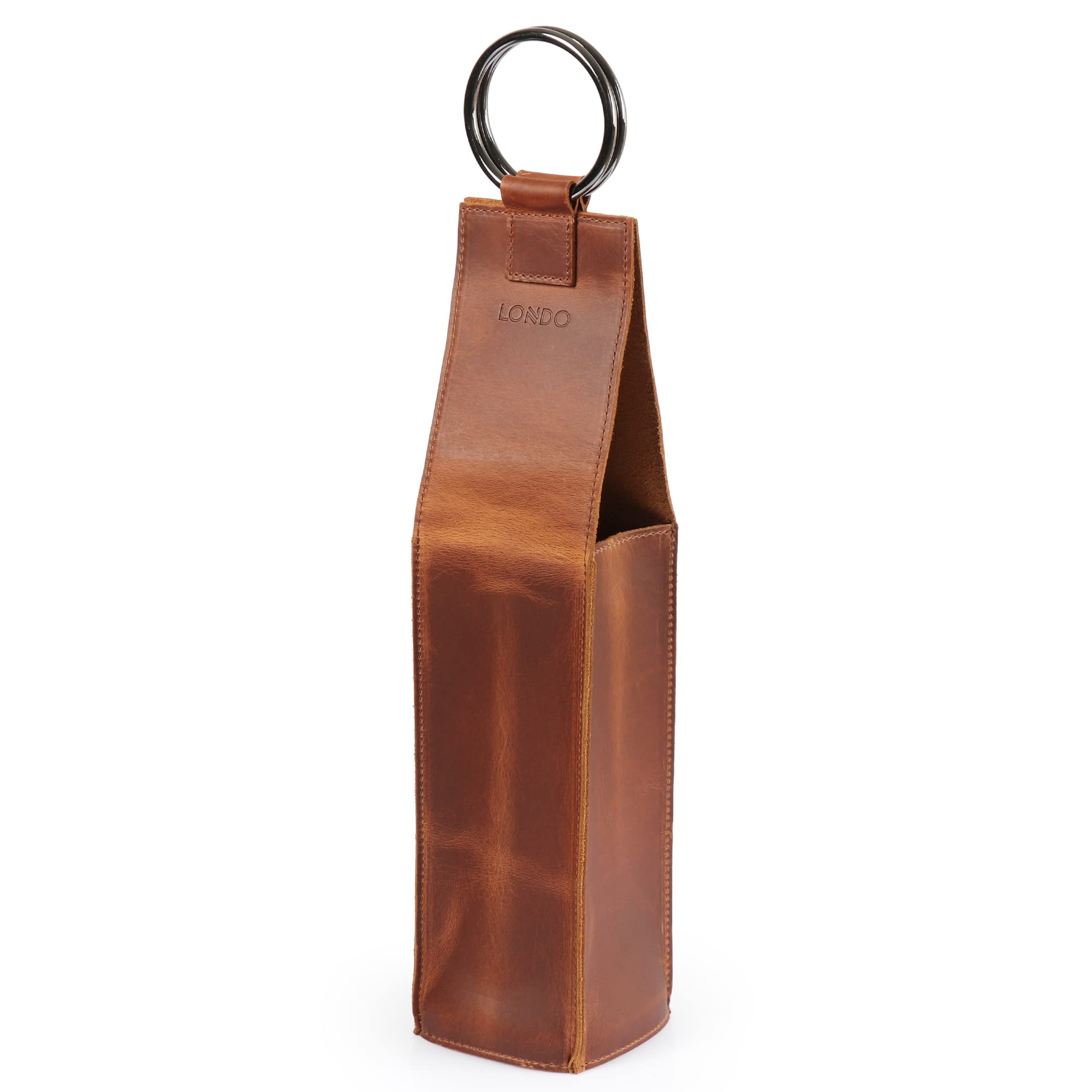 LONDO Genuine Leather Wine Bottle Holder and Carrier
