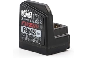 GIXCEL Flysky FGr4S V2 Receiver, 4 Channel AFHDS 3 Receiver for Flysky Noble NB4, NB4+, NB4 PRO, NB4 PRO+, NB4 Lite RC Transmitter Remote Controller