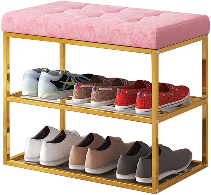 Best Shoe Rack Bench Pink