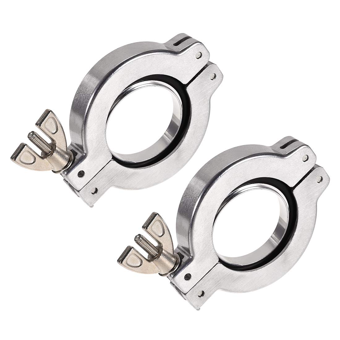 uxcell 2 Pcs Sanitary Clamp 68mm X 46mm KF40 Single Pin Clamp Wing Nut