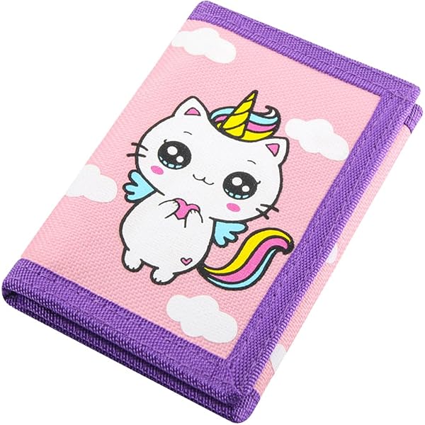 Timlee Cute Rainbow Unicorn Long Wallet - PU Leather Purse, 20x10x3 Cm, 8 Card Slots & Zipper Pouch