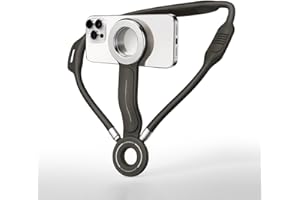 GUBFFON Magnetic Neck Phone Holder for Recording, Neck Mount Phone Holder for POV/Vlog/Video Content Creator/ Ktichen/Riding, One Hand Free Around Neck Mount for iPhone 17 16 15 14 13 12 Android Cell Phones
