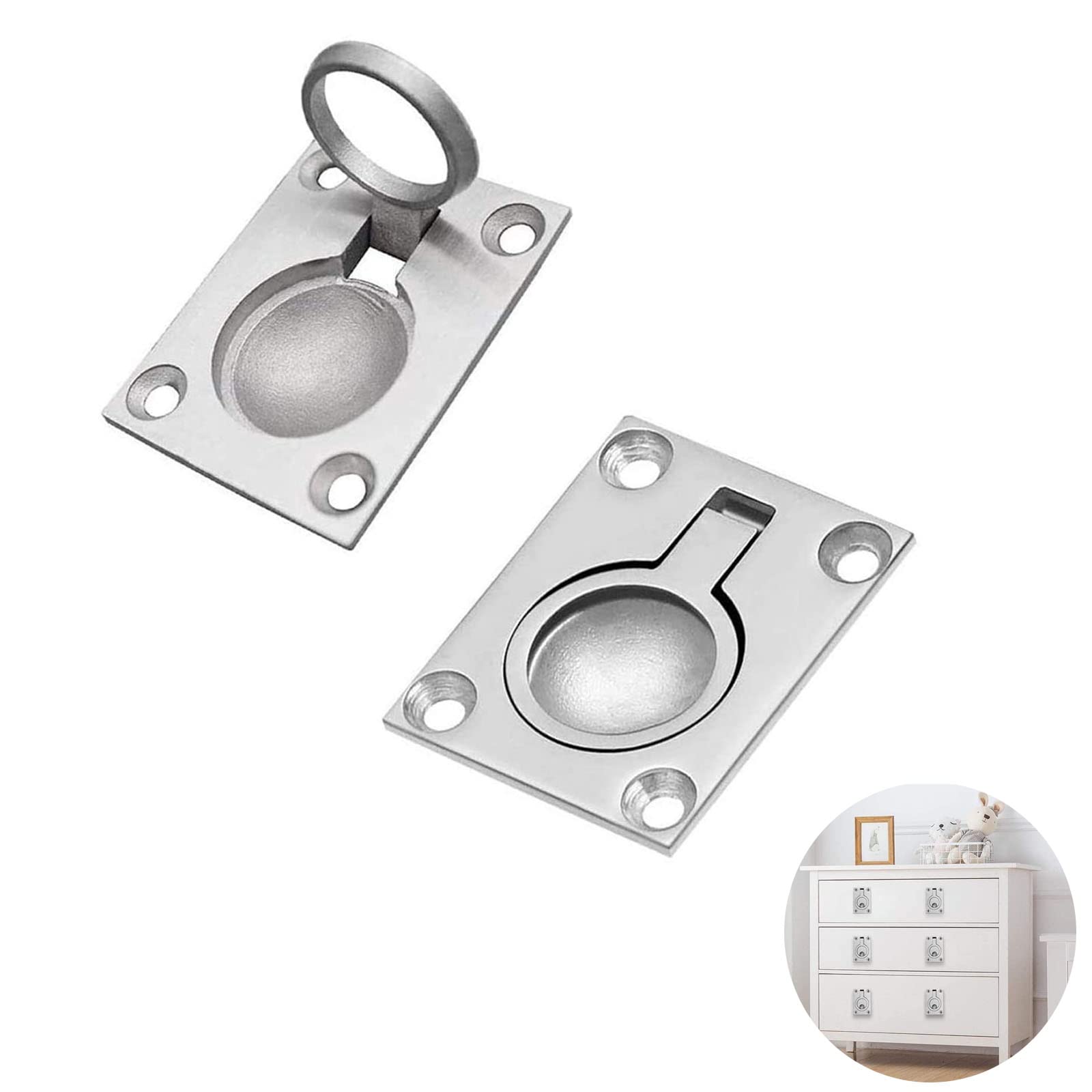 Sunbbingsp LT46 Stainless Steel Dark Handle, Acrylic, Beige
