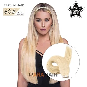 Amazon Com Parahair 18 Inch Tape In Hair Extensions Remy Human