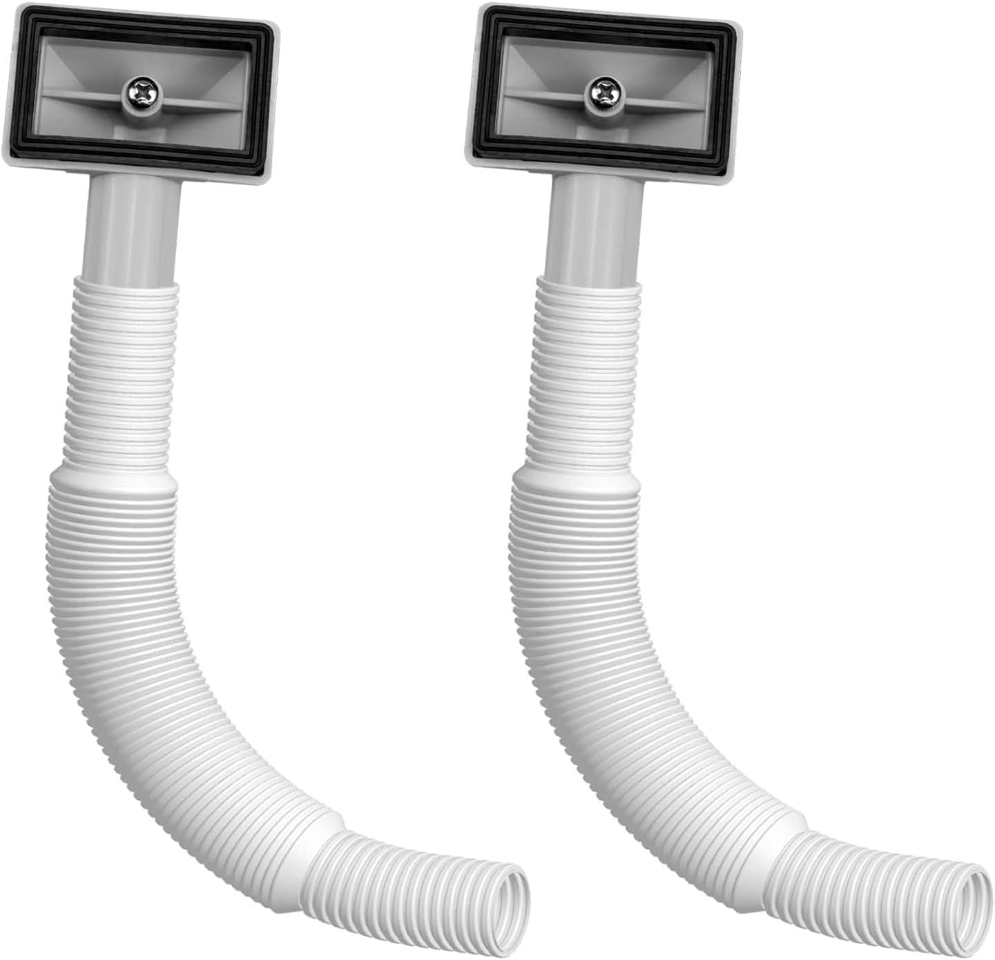 Amazleer Overflow Pipes for Sink, 2 Pcs Wash Basin Overflow Head, 250mm Overflow Tube (Rectange)