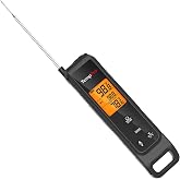 TempPro TempScan 2-in-1 Infrared Thermometer Gun with Meat Probe, Black | Instant Read Thermometer for Grilling, Non-Contact Infrared Thermometer for Cooking Pizza Oven Griddle HVAC Pool AC Vent