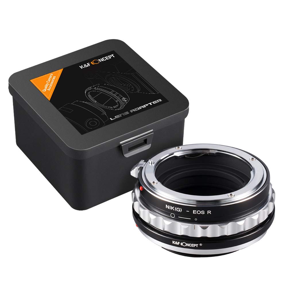 K&F CONCEPT NIK(G)-EOS R Lens Mount Adapter Compatible with Nikon G/F/AI/AIS/D/AF-S Mount Lens and EOS R Cameras