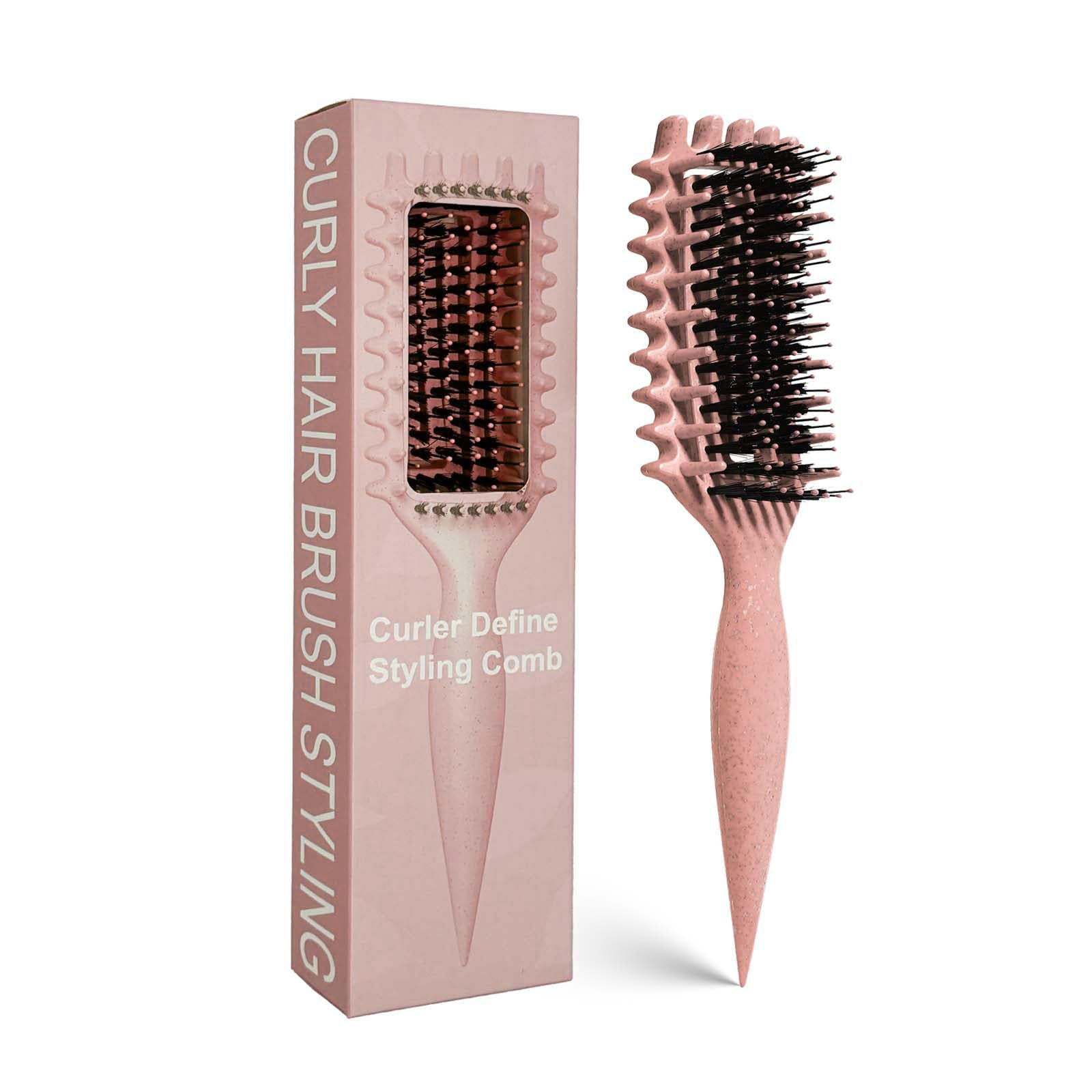 Photo 1 of Curly Hair Brush Candybrush Curl Defining Brush for Detangling Shaping and Defining Curls for Women, Men, Wet & Dry Hair (Matte Pink)
