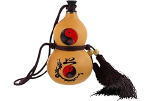 Natural Dried Gourd Water Bottle Smooth Surface Gourd Craft for Wine Water Storage Housewarming Present and Safe Feng Shui De